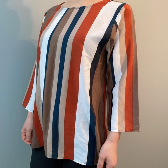 Brand new stripe top size medium